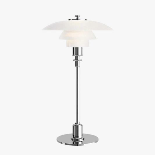 ARTEMIDE Lámpara de mesa Wolfard, blanco plateado